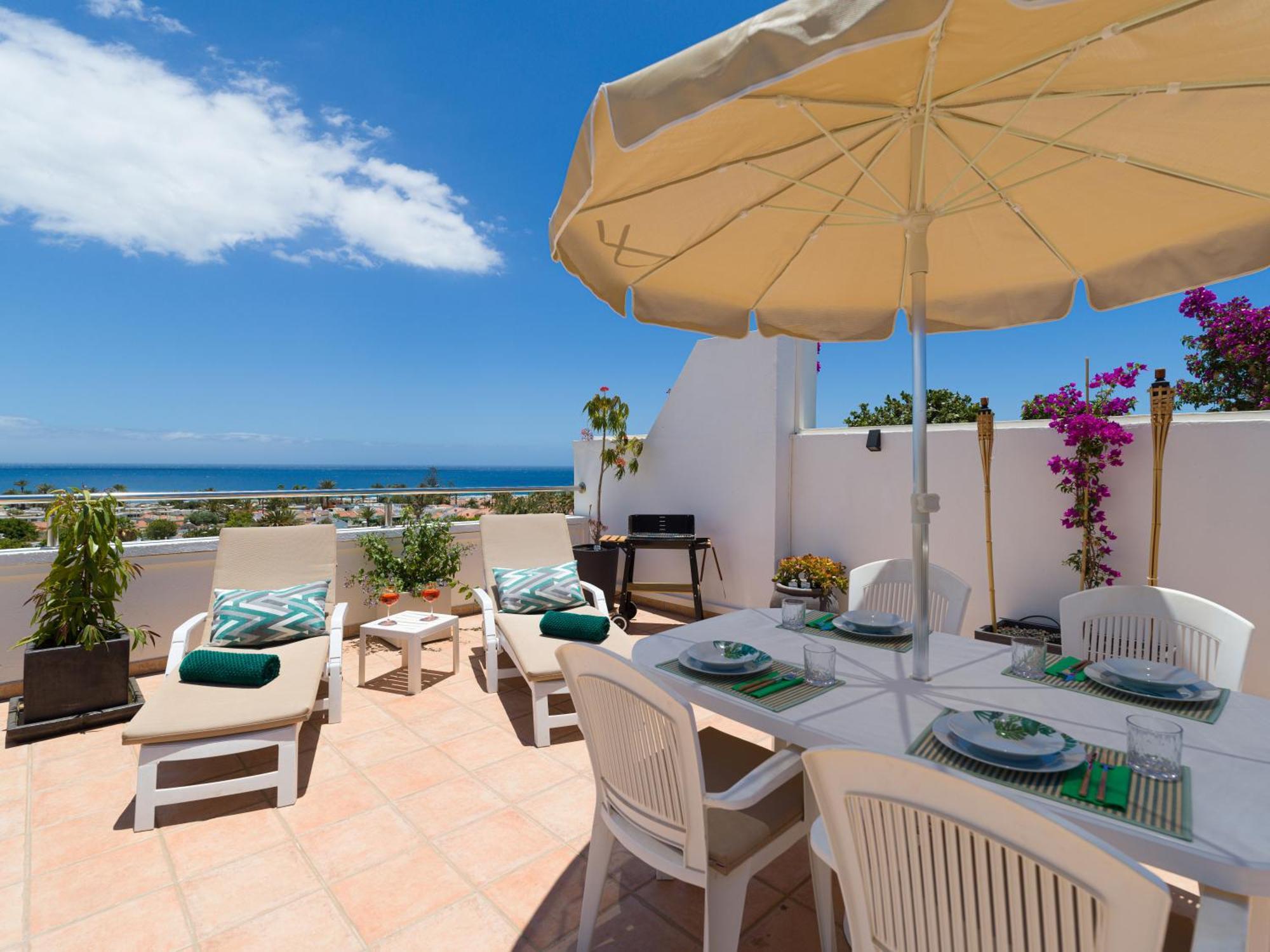 Casa Lex I Ocean & Sunrise Panorama I Steps From Dunes And Beach I Private 50 Sqm Terrace I Pool Маспаломас Екстериор снимка